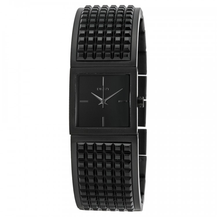 DKNY Bryant Park Black Black Ion-plated Studded Ladies Watch