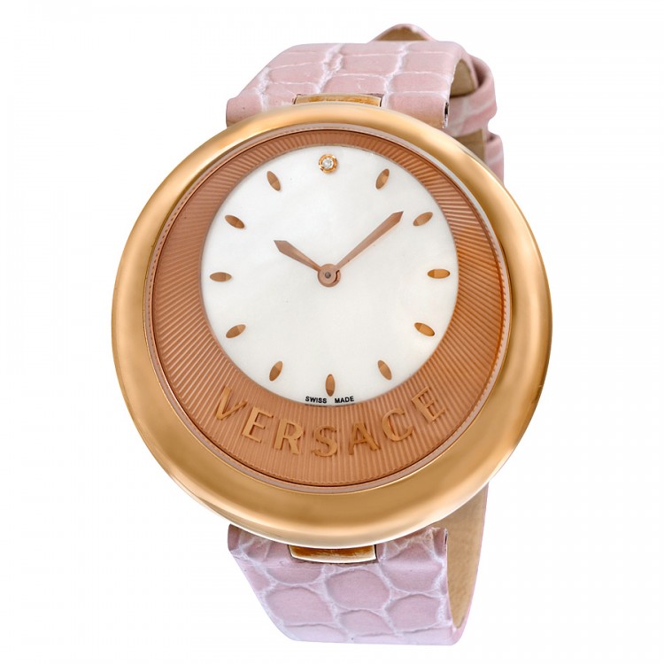 Versace Perpetuelle Mother of Pearl Dial Rose Gold-tone Stainless Ladies Watch